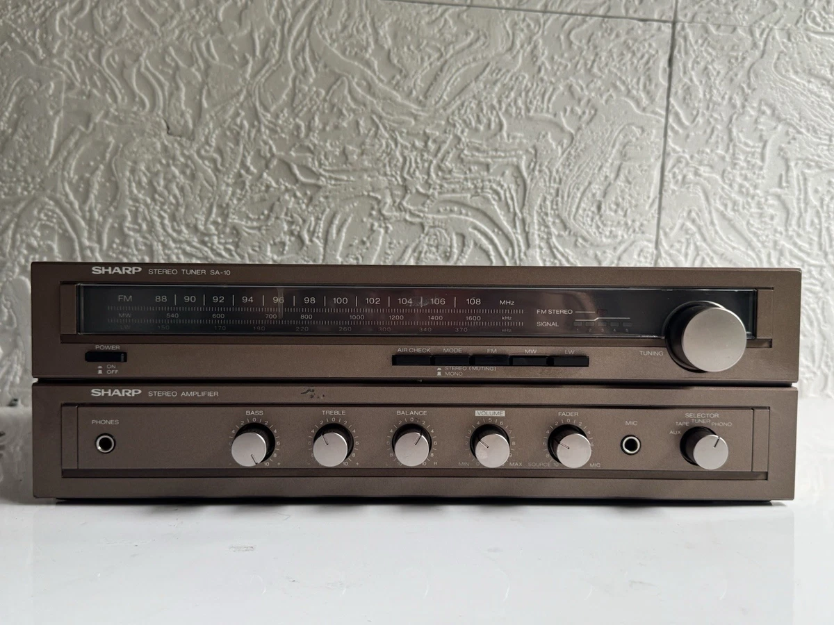 Sharp Tuner Amplificador SA-10 AM/FM Receptor Estéreo 1980