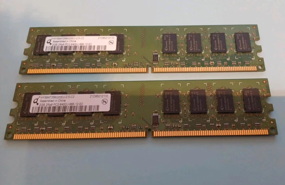 Qimonda 2x 2GB DDR2-800 RAM HYS64T256020EU-2.5-C2 - getestet! - Bild 2 von 4