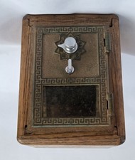 Vintage Post Office Box Door Coin Bank with Brass Combination Lock #404 — listing 2
