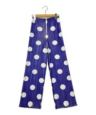 pleats please Issey Miyake Dot Polka Pants Size 1 PP72-JF743 Blue White Japan JP