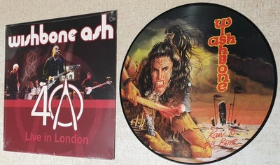 WISHBONE ASH x 2 • Live In LONDON LP & RAW TO THE BONE Picture Disc LP - image 1 of 2