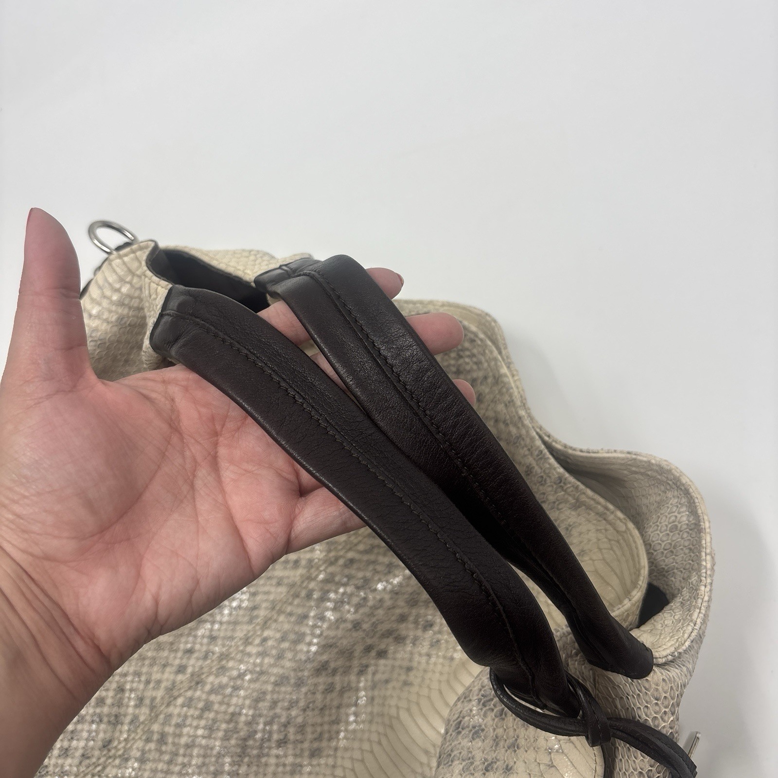 Furla Slouchy Python Snake Leather Hobo Bag. Read Description — image 13