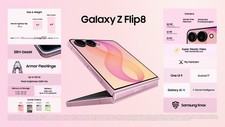 Samsung Galaxy Z Flip8 Smartphone SM-F776B 12GB RAM 256 GB Rosa