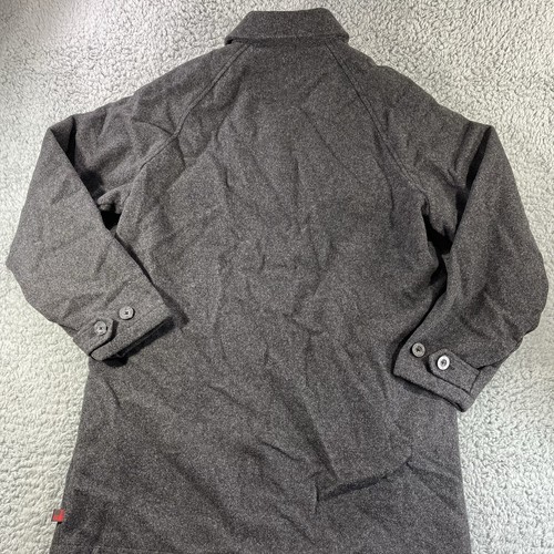 WOOLRICH WOOL TOWN COAT MENS MEDIUM GRAY FULL ZIP COLLARED BUTTONS WOOL NYLON - Picture 9 of 12