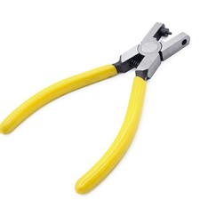 Hordion 1Pcs 2mm Small Hole Punch Pliers, Round Metal Puncher for Yellow