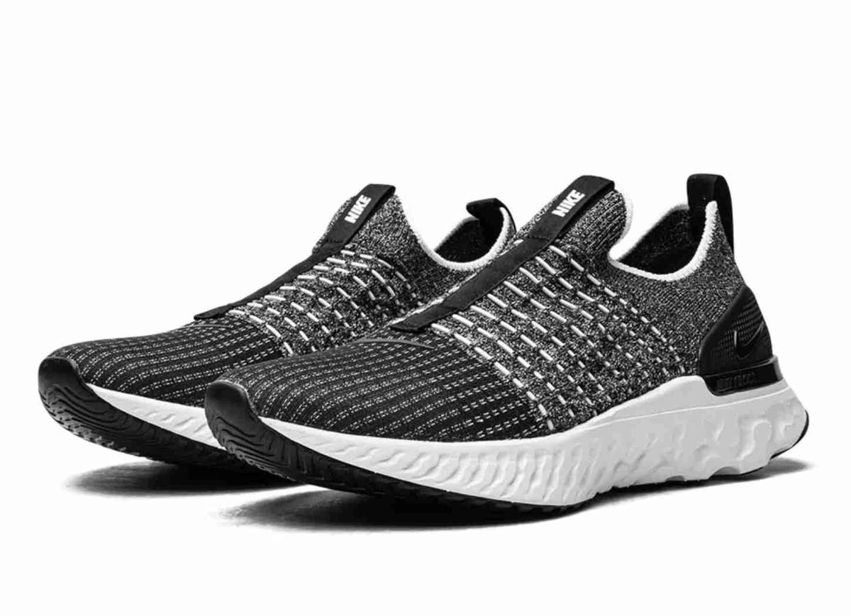 Nike React Phantom Run Flyknit 2 Black Oreo Sneakers CJ0277-003 Mens Size‎ 7 React Phantom Run Flyknit 2  main image 3
