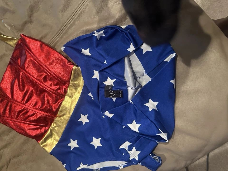 Disfraz de Mujer Maravilla de Windsor parte superior e inferior talla S con diadema y pulseras Foto 4 de 4