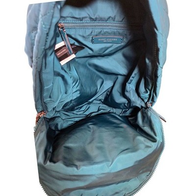 Marc Jacobs Crosby Quilted Nylon Backpack Teal Green Zip  display picture 2