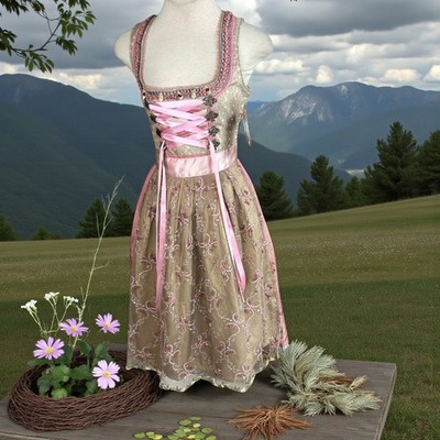 Stockerpoint Dirndl Alison Pink Corset Tyrol Oktorfest NWT Size 34