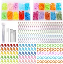 Crochet Markers, Colored Stitch Markers with Big Eye 326 Pcs, Multi Colour