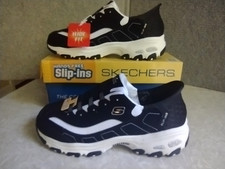 NIB,  90. Skechers Women's WIDE WIDTH D'Lites Shoes Sneaker Black 150239W/BKW