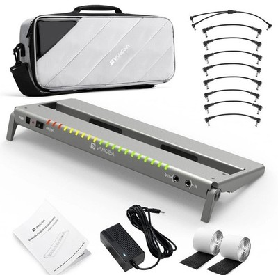 Vangoa PD-M Pedalboard w/ Power Supply   Aluminum Guitar Effects Board