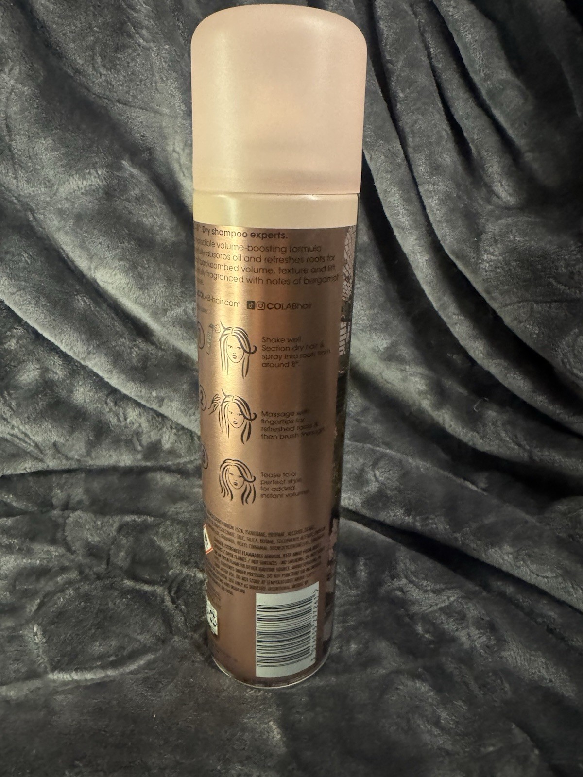 COLAB Glam XL Volumizing Vegan Spray Dry Shampoo Bergamot Rose 8.3 oz