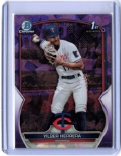 Yilber Herrera (RC) /25 1st On Print Rookie Purple 2023 Bowman Sapphire BCP-86