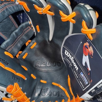Wilson WTA20RB19CC1GM Baseball Glove - Grey/Navy/Orange for sale