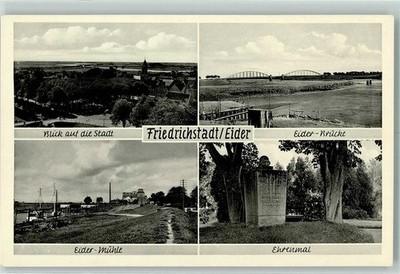13138526 - 2254 Friedrichstadt Egg Bridge Eider-Muehle Memorial