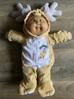 Vintage 1984 Cabbage Patch Kids Blonde Boy In Reindeer Pajamas – No Papers