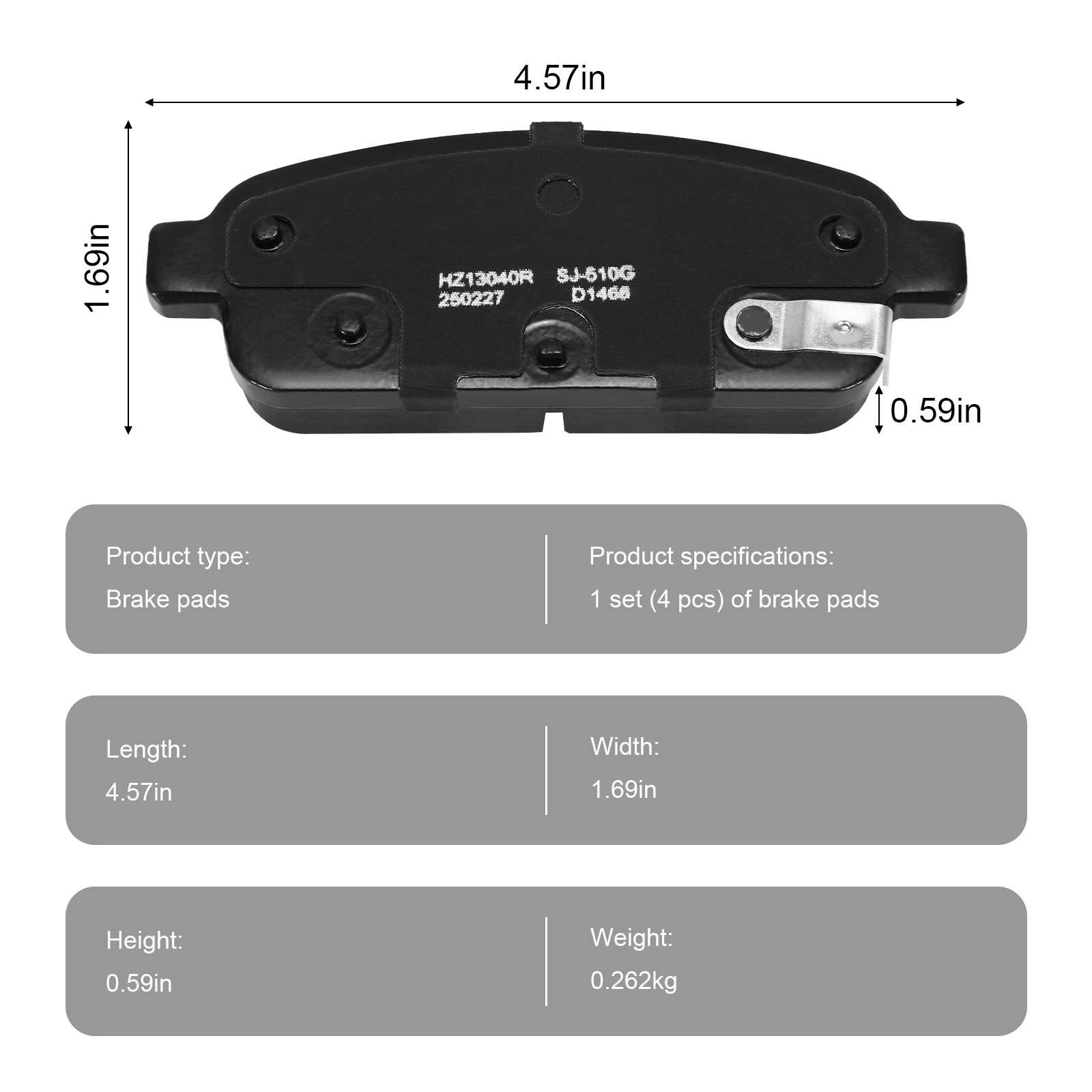 Front & Rear Ceramic Brake Pads For 2013 - 2017 Buick Encore 1.4L OE Spec