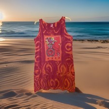 ?CREATIONS BY TINA? Beach, Cruise, Art Dress Boho Bicycle HandPainted L/XL
