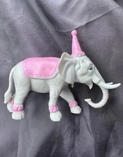 ANKYO Party Animals ELEPHANT Gray Pink Toy Figure Circus Birthday Cake Topper 4"