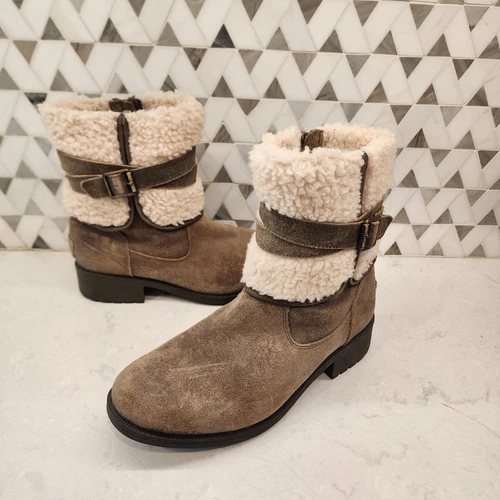 Stivali da donna UGG Blayre III in pelle di pecora marrone taglia 10 impermeabili 1095153