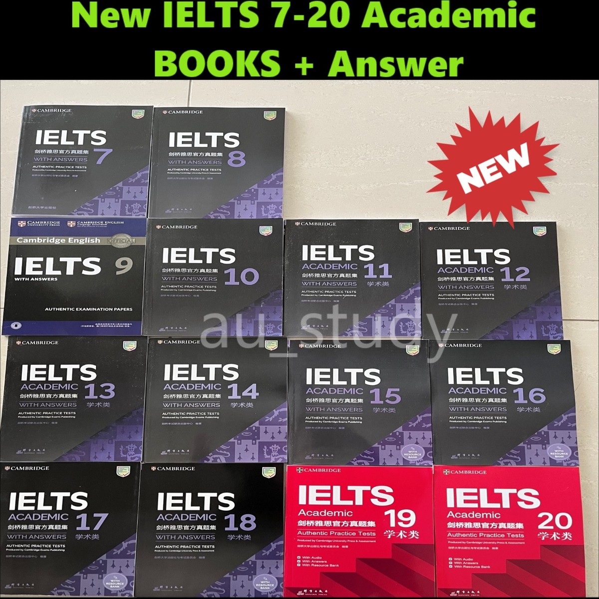 2025 AU STOCK NEW Cambridge Selection of IELTS 4-20 Academic Book+