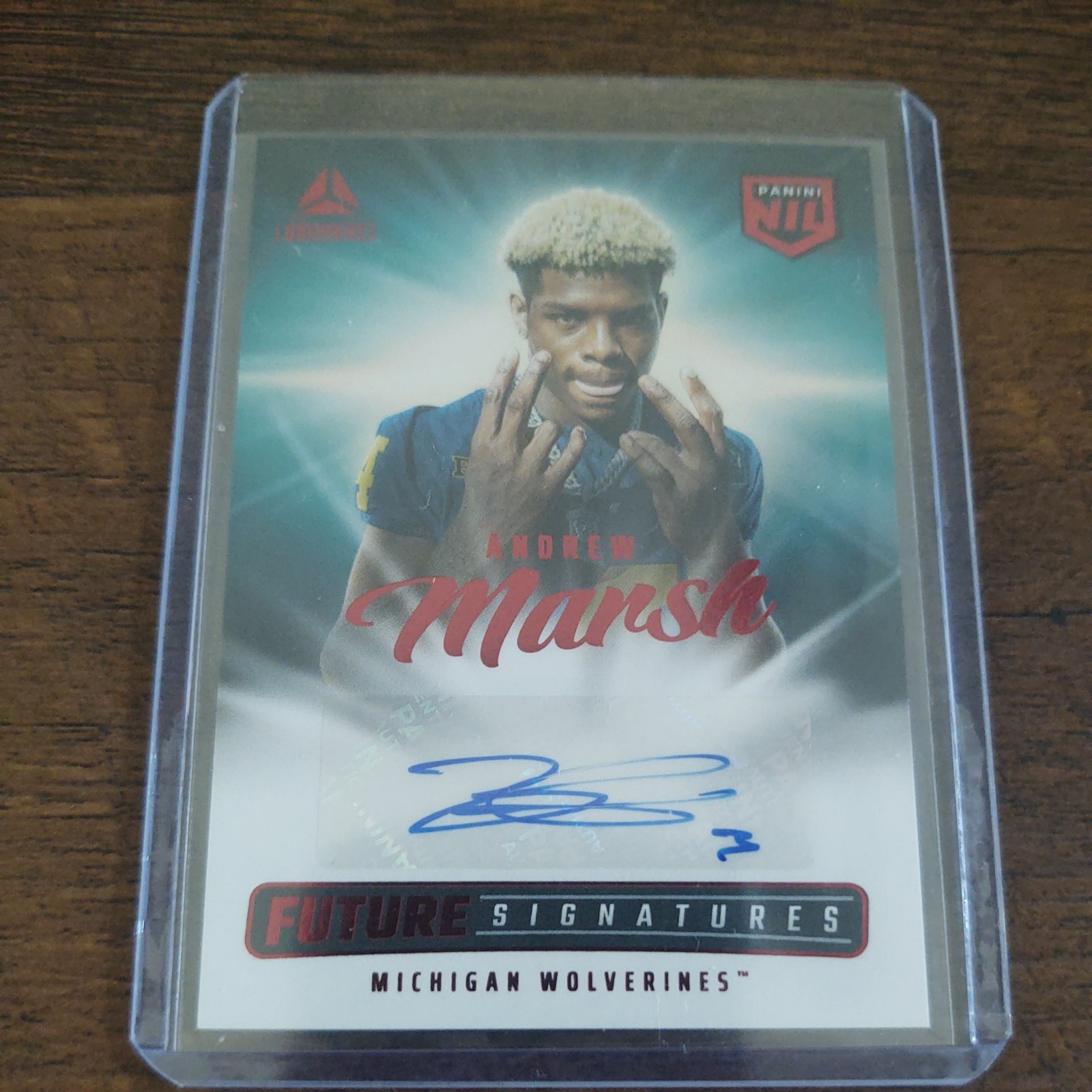 2025 Luminance Football Andrew Marsh Red Future Signatures NIL Auto #NIL-AMH