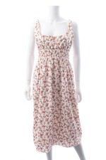 Emilia Wickstead Giovanna Floral Printed Cotton Midi Dress / Multi