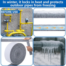 Pipe Insulation Wrap - Outdoor Pipe Lagging Insulation Tape Reduce Heat Loss