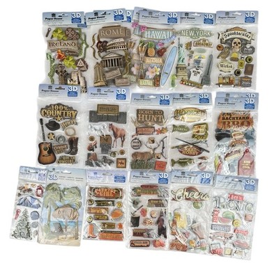 Paper House 3D Dimensional Stickers UChoose Travel Country Wedding Outdoors Etc.