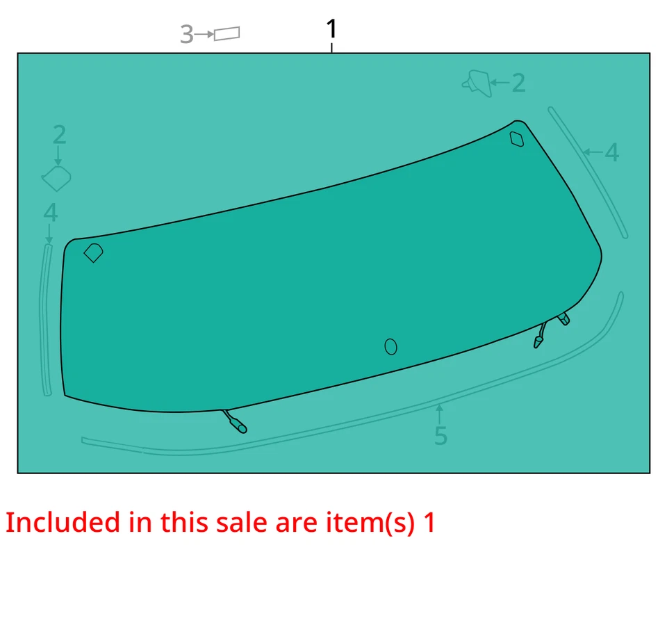 2013-2018 Toyota RAV4 Rear Back Window Glass Heated OEM — 第 3/4 张图片