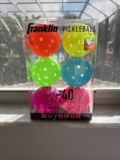New 6 Franklin X-40 Pickleball Outdoor Ball set of 6 Rainbow/allcolor