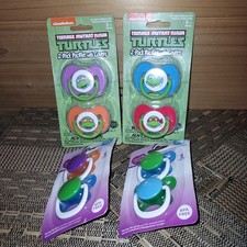 2014 Nickelodeon Teenage Mutant Ninja Turtles 2 Set Pacifier W/Covers 0 Months