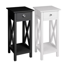 Telephone Table Bed Sofa Side Storage Drawer Tall Home Office Desk Night Stand