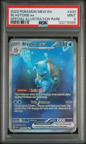 Blastoise ex 200/165 Sv: Scarlet & Violet 151 Holo PSA 9