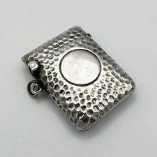 EDWARDIAN PLANISHED VESTA CASE STERLING SILVER BIRMINGHAM 1901 DEAKIN & FRANCIS