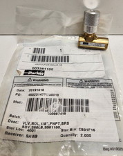 NEW IN BAG! PARKER 1/8" PORT BRASS NEEDLE VALVE 003381100