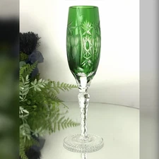 Ajka Marsala Green Champagne Glass Toasting Ajka Emerald Green Champagne Flute 1