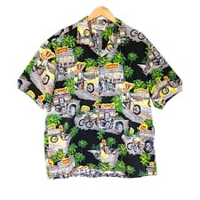 Pacific Legend Hawaiian Shirt Men's 2XL Motorcycle Diner Made In USA