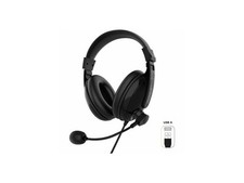 Morpheus 360 Deluxe Multimedia Stereo USB Headset - Adjustable Microphone - Ligh