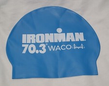 roka ironman 70.3 waco swim cap blue  purple available