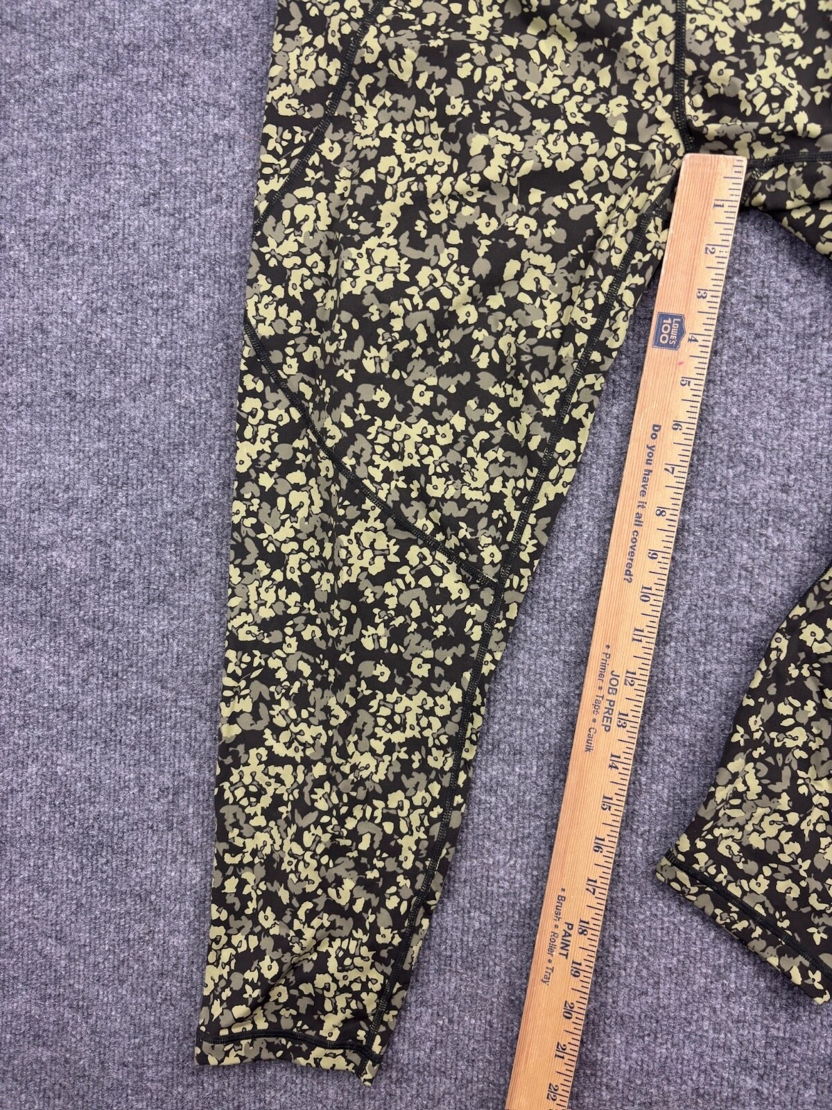 sweaty-betty power yellow floral 7/8 length pockets leggings