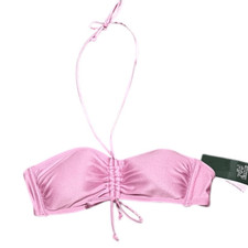 Pink Shimmer Halter Bikini Top, Size S, NWT