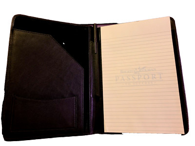 Reckitt Colman Genuine Leather  Black Notebook 8 1/2'' x 6'' In.