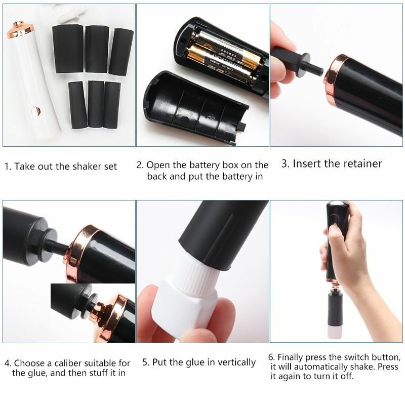Electric Eyelash Glue Shaker 25000 Rpm Lash Glue Shaker Battery