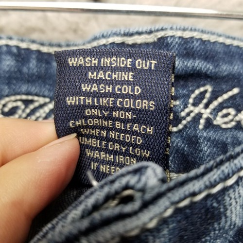 Wired Heart Jeans Womens 30 Tall Medium Wash Mid Rise Bootcut Stretch - Picture 7 of 15