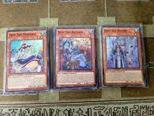 YUGIOH TCG DEEP SEA MINSTREL + ARTISAN + SENTRY ETCO COMMON 1ST EDITION 