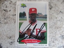 Reds Calvin Reese Signed Autographed 1991 Classic Best Princeton Reds Mint