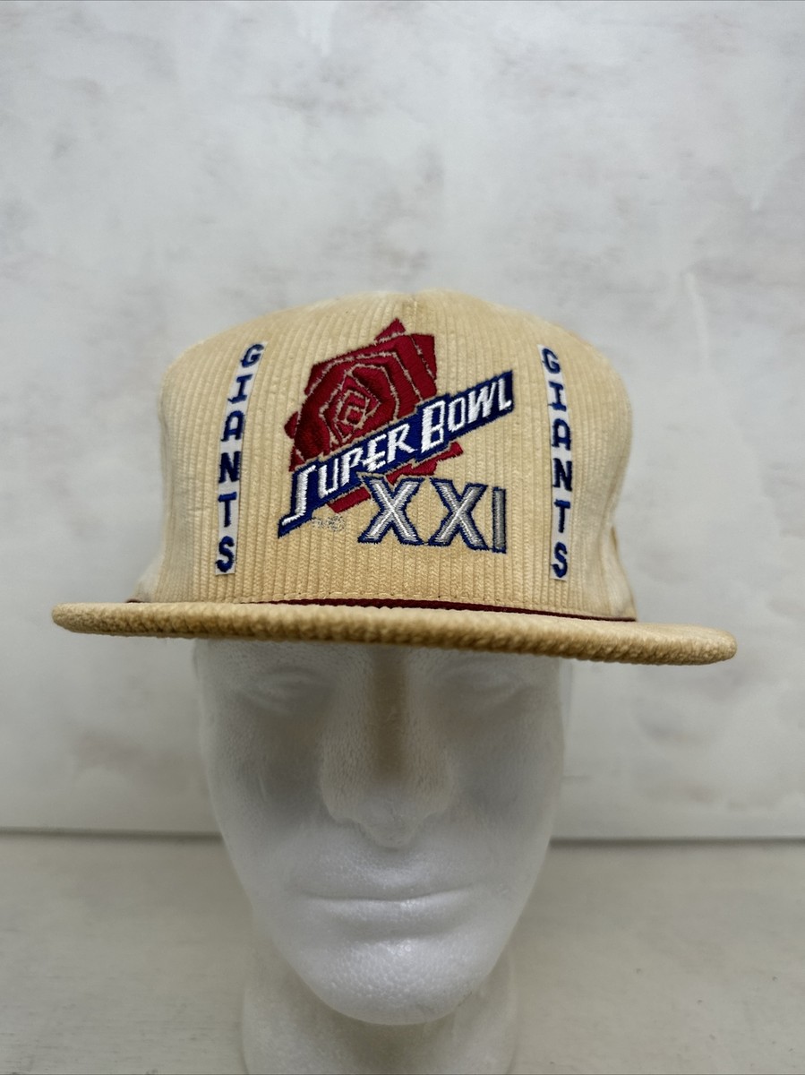 帽子 Soomrorlater Vintage 1987 New York Giants Super Bowl XXI World Champions