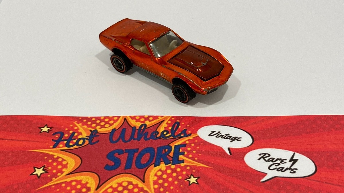 ミニカー hotwheels redline custom corvette c9 HOT WHEELS REDLINE ORIGINAL Custom Corvette US Orange w White Int